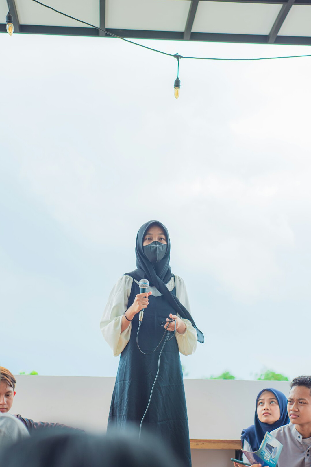 woman giving speech