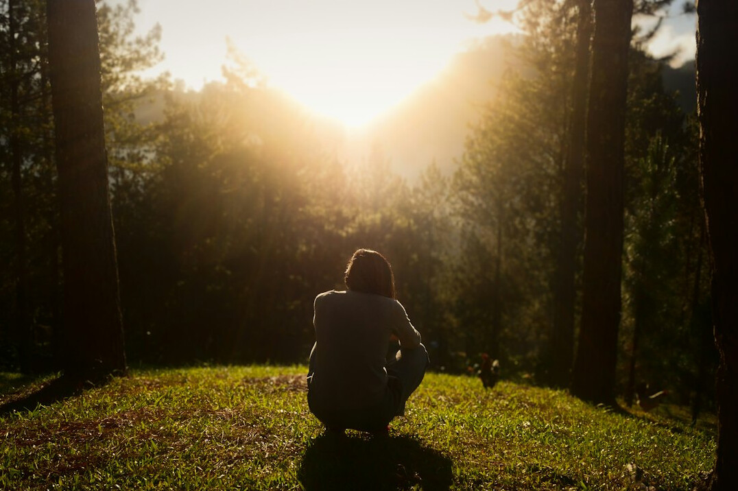 person journaling in morning light